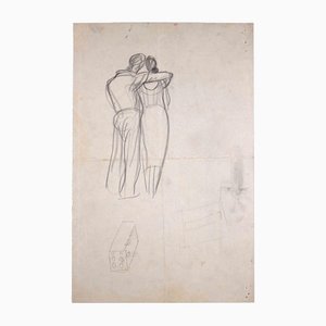 Couple Sketches, Original Drawing, Mid 20th-century