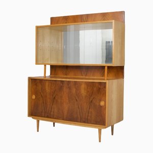 Modernist Walnut Cabinet Showcase