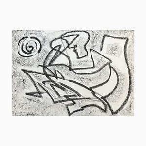 Julien Dinou, Composition Abstraite, 1935, Grafito sobre papel