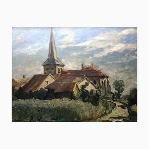 Fernand Morin, Coeur Du Village, 1934, óleo sobre lienzo