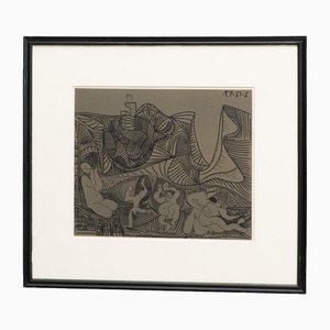 Après Picasso, Bacchanale Au Hibou, 1959, Lithographie