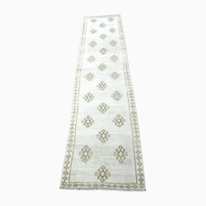 White and Brown Runner Rug