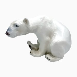 Porzellanfigur eines Eisbären von Bing & Grondahl, Dänemark, 1970er