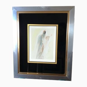 Impresión en madera de Salvador Dalì, serie Divine Comedy, enmarcado, Juego de 2