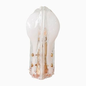Lampe de Bureau Fleur Icicle à Trois Pétales en Verre par JT Kalmar pour Kalmar Franken KG, 1960s