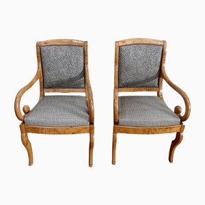 Set of 19th Century Light Ash Armchairs