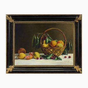 Enrico Sereni, Still Life Painting. Oil on Canvas, Framed