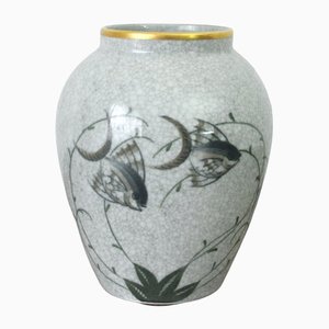 Vase en Porcelaine Vernie Craquelée, Danemark