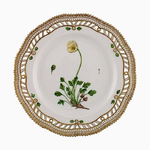 Flora Danica Openwork Plate in Hand-Painted Porcelain from Royal Copenhagen
