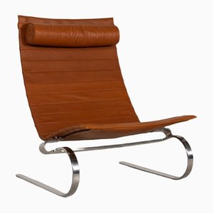Brown Leather PK20 Armchair by Fritz Hansen