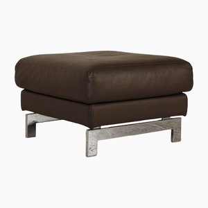 Brown Leather Vida Stool from Rolf Benz
