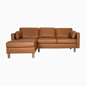 E-600 Beige Leather Corner Couch from Stressless