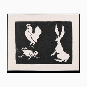 Mino Maccari, Animals, Original Linocut, 1951