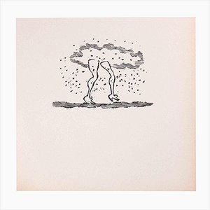 Mino Maccari, Mystical Legs, Original Linocut, 1951