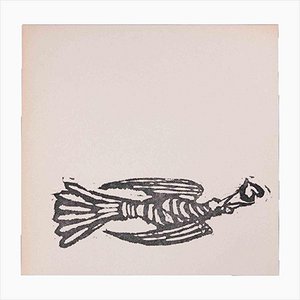 Mino Maccari, Bird of Love, Original Linocut, 1951
