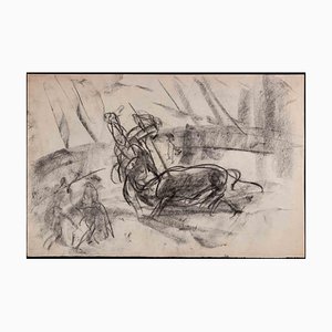 Sketches of Bullfight, Original Drawing Mid 20th-Century