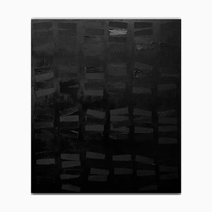 Andrew Hardy, Untitled (Black & White), 2018, Acrylic on Canvas