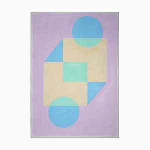 Ryan Rivadeneyra, Pastel Prism, 2022, Acrylic on Paper