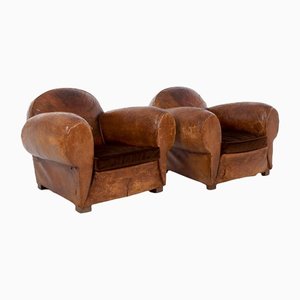 Art Deco Club Chairs, Set of 2
