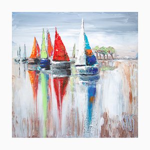 Michèle Kaus, Les voiles III, 2022, Acrylic on Canvas