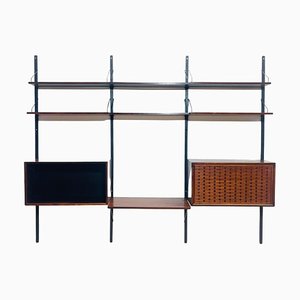Mid-Century Suspended Wooden Wall Unit by Poul Cadovius, Denmark, 1960s