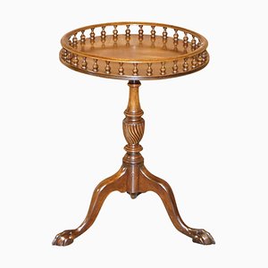Flamed Mahogany Gallery Rail Side Table