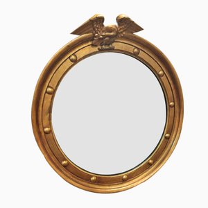 Golden Wood Mirror in Empire Style