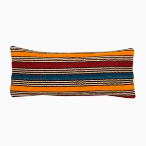Vintage Striped Colorful Organic Kilim Pillow Cover