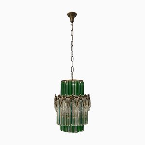 Lampadario vintage in cristallo, Italia, anni '40