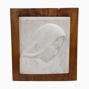 Art Deco Sculpture in White Marble, 1920s