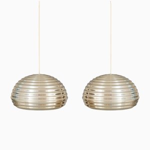 Vintage Brass Pendant Lamp by Achille & Pier Castiglioni for Flos, Set of 2