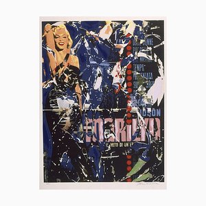 Mimmo Rotella, Marilyn, Silkscreen and Collage