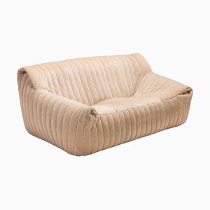 Canapé Deux Places Sandra Beige par Annie Hieronimus pour Cinna, 1970s
