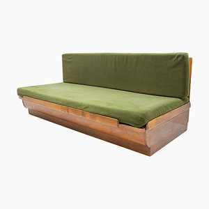 Mid-Century Sofa Bed in Walnut by Jindrich Halabala for UP Zavody, 1950s