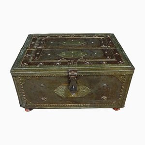 Antique Asian Trunk with Copper Fittings