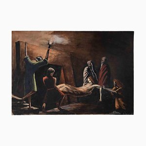 Alfred Pichon, Grab, Original Gouache, 1904