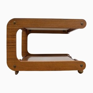 Carrello bar Mid-Century vintage in teak, anni '60