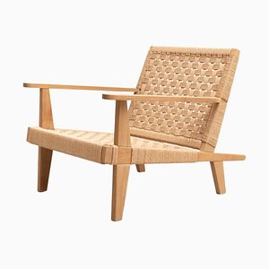 Fauteuil en Bois et Corde d'Après Clara Porset