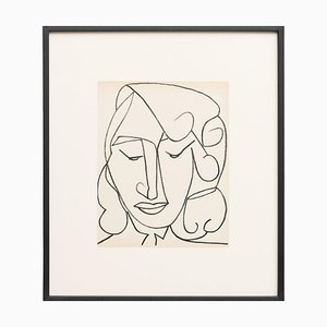 François Gilot, Head of a Woman, 1951, Lithograph