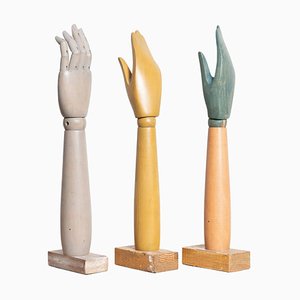 Articulated Wooden Arm Mannequins, 1960s, Set of 3