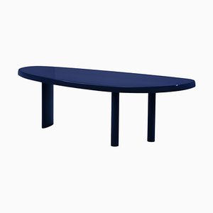Night Blue Lacquered Wood Table en Forme Libre by Charlotte Perriand for Cassina