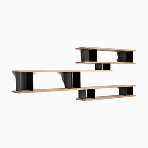 Wood and Aluminium Nuage À Plots Shelf by Charlotte Perriand for Cassina