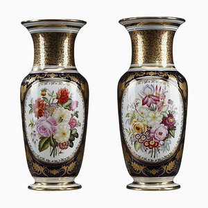 Porcelain Vases from Bayeux, Set of 2
