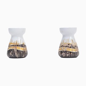 Portacandele Mid-Century in faience di Ivan Weiss per Royal Copenhagen, set di 2
