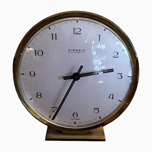 Orologio da tavolo vintage con base in ottone di Kienzle, Germania, anni '60