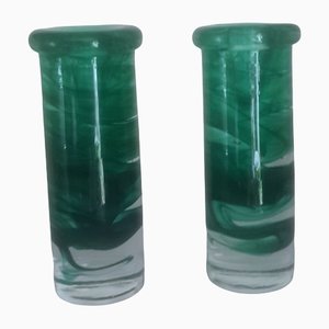 Glass Candleholders by Anna Ehrner from Kosta Boda, Set of 2