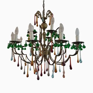 Italian Murano Glass 15 Light Chandelier