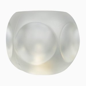 Solid Glass Ice Cube Table Lamp from Peill & Putzler, 1970s