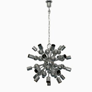 Lustre Sputnik Vintage en Chrome de Reggiani, Italie, 1970s