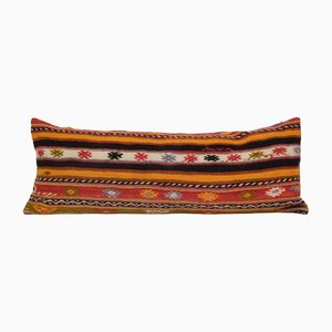 Extra Long Anatolian Geometric Kilim Lumbar Cushion Cover